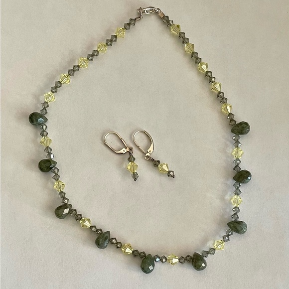 Cosmic Geisha Jewelry Jewelry - NWOT Labradorite and Swarovski Crystal Necklace and Earrings Set